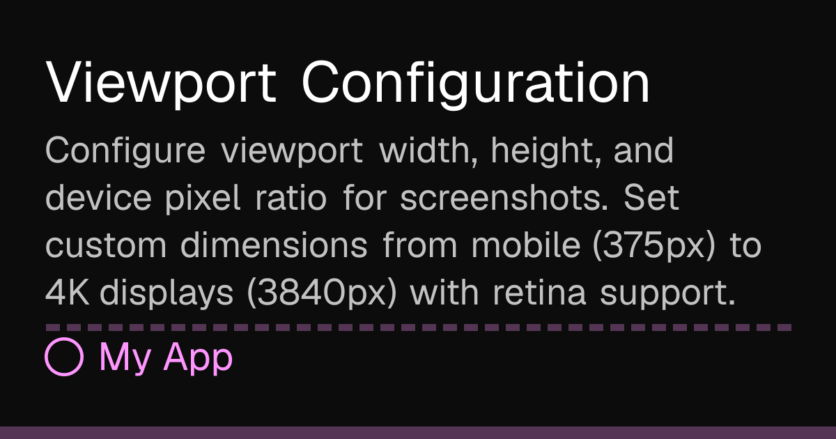Viewport Configuration | Capture