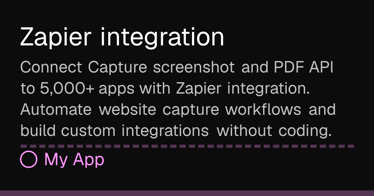 Zapier integration | Capture